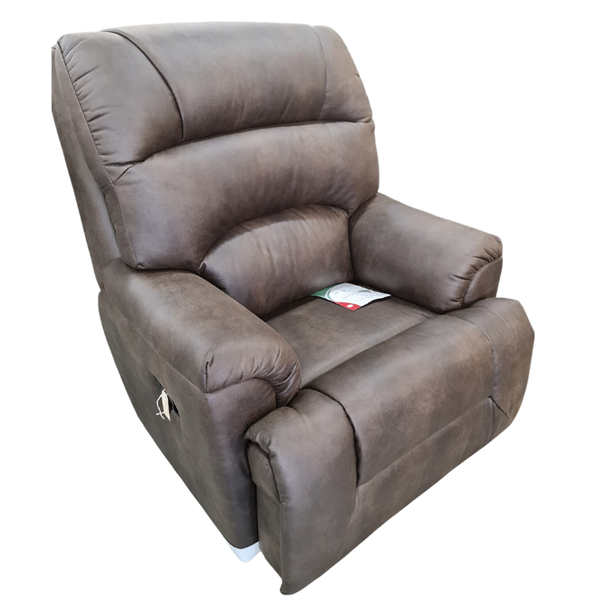 Zues Manual Recliner | Aged Leather Look Fabric