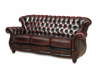Chealsea 2 Seater Chesterfield | Washout Burgandy Leather