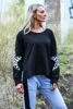 Picture of Peyton Twin Star Sweater - Black Leopard| 3rd Story