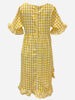 Picture of Stripe Ruffle Button Back Dress - Yellow | Worthier The Label