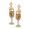 Picture of Champagne is Always Appropriate - Gold Bubbles Glass | Lisa Pollock