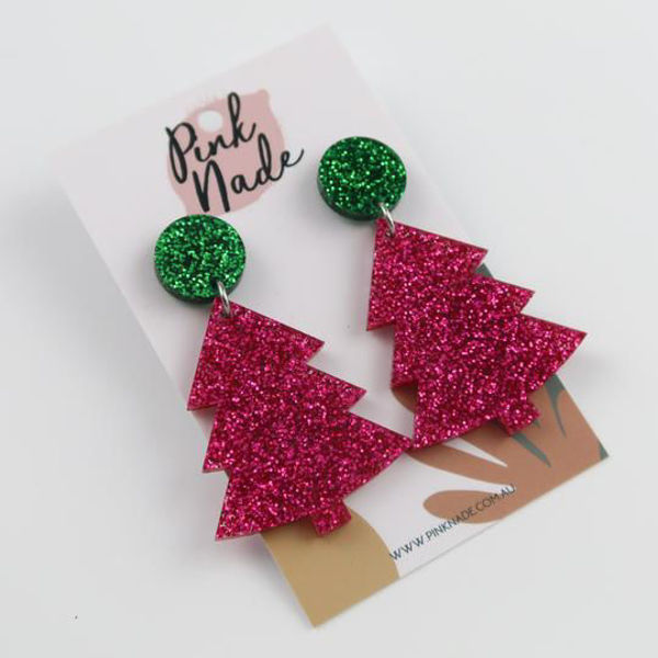Picture of Christmas Tree Pink Glitter | Pink Nade