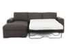 Vicky 2 Seater Sofa with RHF Chaise + Double Sofa Bed | Charcoal Fabric