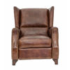 Grampians Aged Leather Reclining Chair - Tan