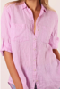 Boyfriend Linen Shirt -  Musk Pink | The Hut