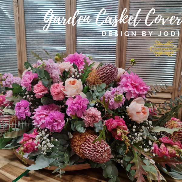 Garden Casket Cover  | Australian Natives + Roses + Seasonal