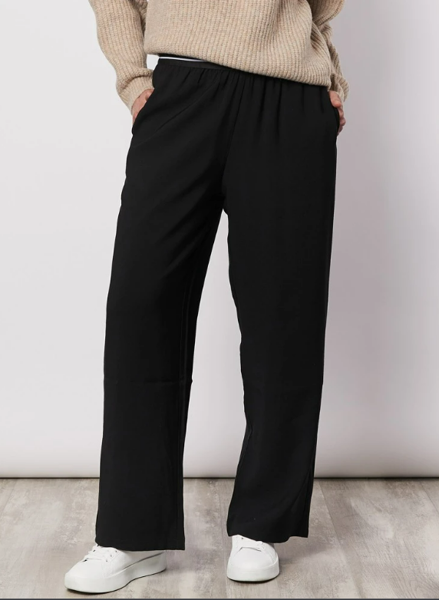 Wide Leg Relaxed Pant - Black | Clarity