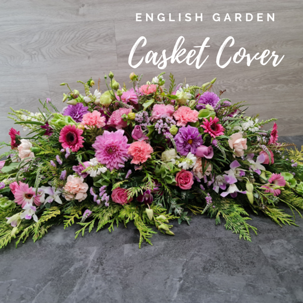 English Garden Casket Cover | Made to Order - 120cm