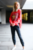 Zara Gold Star With Stripes Sweater - Poppy | 3rd Story