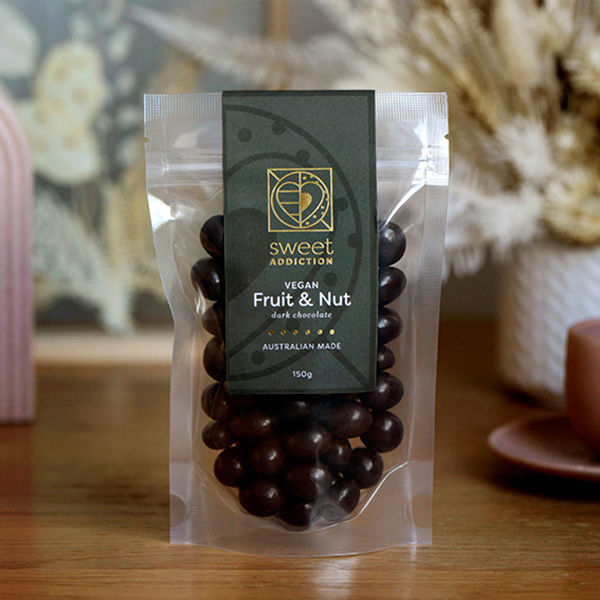 VEGAN Dark Chocolate Fruit and Nut - 150g  | Sweet Addiction