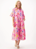 Fluted Sleeve Cotton Dress | Liberty Rose