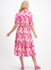 Tie Waist Poplin Dress - Pink | Liberty Rose
