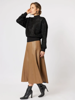 Brooke Vegan Leather Skirt  - Toffee | Gordon Smith