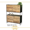 Manhattan 1000 4 Door Cabinet | Recycled Pine + Veneered MDF