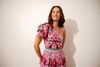 Ikat One SHoulder Dress - Pink | Azure & Indigo