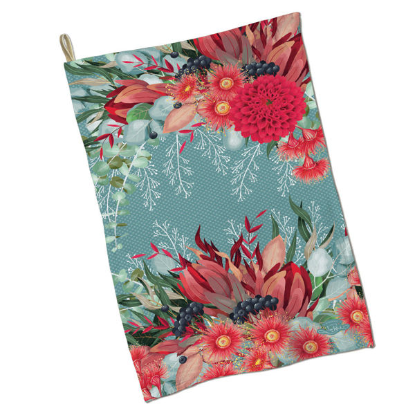 Tea Towel - Festive Bouquet | Lisa Pollock