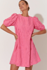 Natasha Deco Broderie Dress - Pink | Adorne