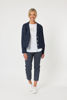 Danielle Cropped Linen Blazer - Navy | Gordon Smith