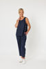 Sara Linen Side Button Cami - Navy | Gordon Smith