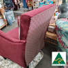 Lisa Armchair - Custom Made |  Warwich Acapulco Merlot (Bacl) Aystre Heritage