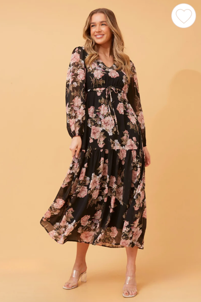 Crystelle Floral Maxi Dress | Caroline K Morgan