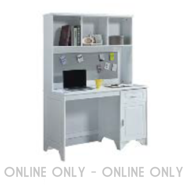 Miya Desk & Hutch - Gloss White | Online Only