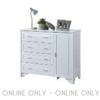 Picture of Miya 4 Drawer/1Door Chest - Gloss White | Online Only