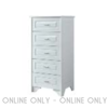 Miya 5 Drawer Slimboy  - Gloss White | Online Only