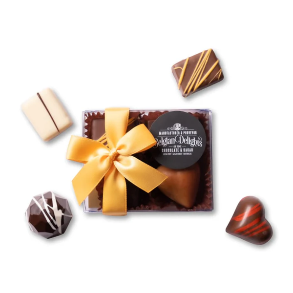 Mixed Assortment Box 4pc Clear | Belgian Delights