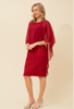 Angelita Layered Lace Dress - Red | Caroline K Morgan