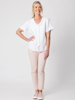 Tiffany Ruffle Linen Shirt - White | Gordon Smith