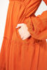 Burnt Orange Embroidered Maxi | Collectivo