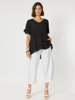 Button Back Top - Black | Clarity