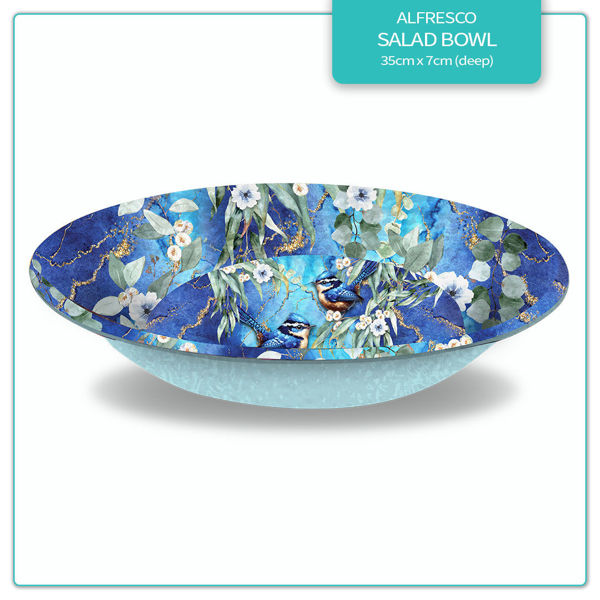 Alfresco Bowl - Cheeky Wrens | Lisa Pollock Art