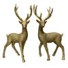 Resin Shiny Gold Standing Deer | 31.8 x 16.6 x 51.2