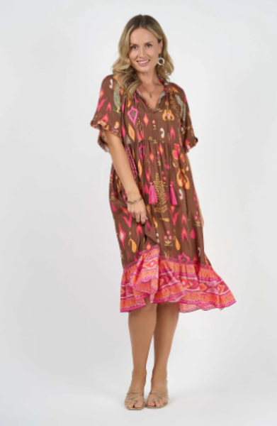 Molly Dress - Delta Print | Naudic