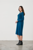 Half Rib Knit  & Dress Puff Sleeve - Blue | Caju