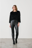 Faux Ostrich - Cropped Jacket-  Black | Holmes & Fallon