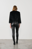 FFaux Ostrich - Cropped Jacket-  Black | Holmes & Fallon