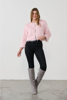 Faux Ostrich - Cropped Jacket- Pink | Holmes & Fallon