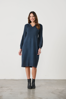 Half Rib Knit  & Dress Puff Sleeve -Slate | Caju