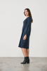 Half Rib Knit  & Dress Puff Sleeve -Slate | Caju