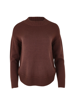 Cotton Mock Turtle Knit - Chocolate | LD+C Knitwear