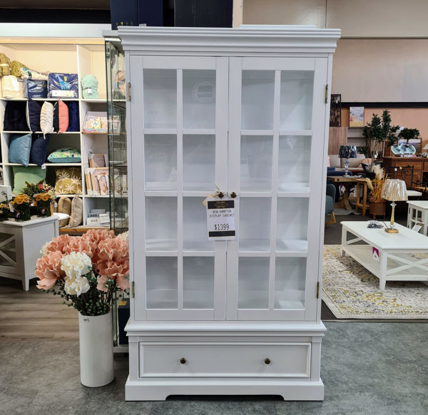 New Hampton Display Cabinet | White