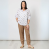 Rattan Embroidered Top - White/Natural | Gordon Smith
