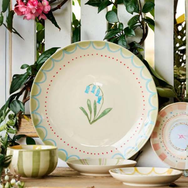 Junes Garden Cake Plate - Blue Bell | Robert Gordon