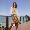Erica Dress Tiered Frill Hem - Print | Escape by QC