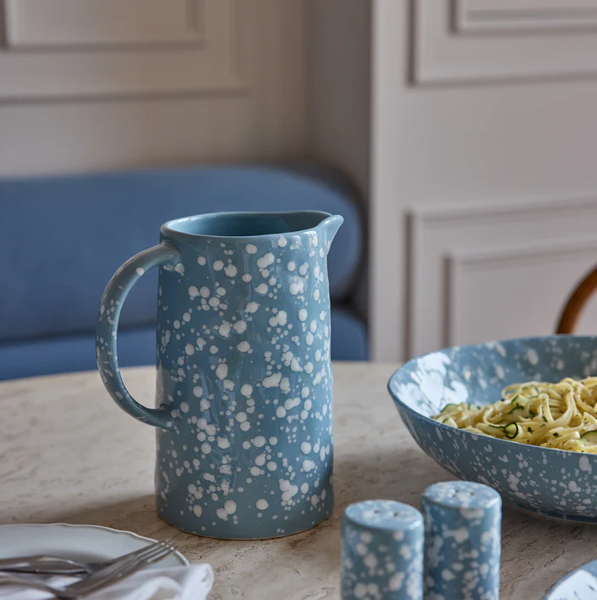 Speckle Light Blue/White Jug | Madras Link