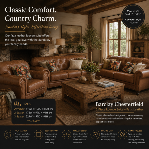 Barclay Chesterfield | 3 Piece
