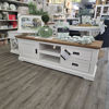 East Hampton Entertainment Unit - 1750 / White/Natural Timber